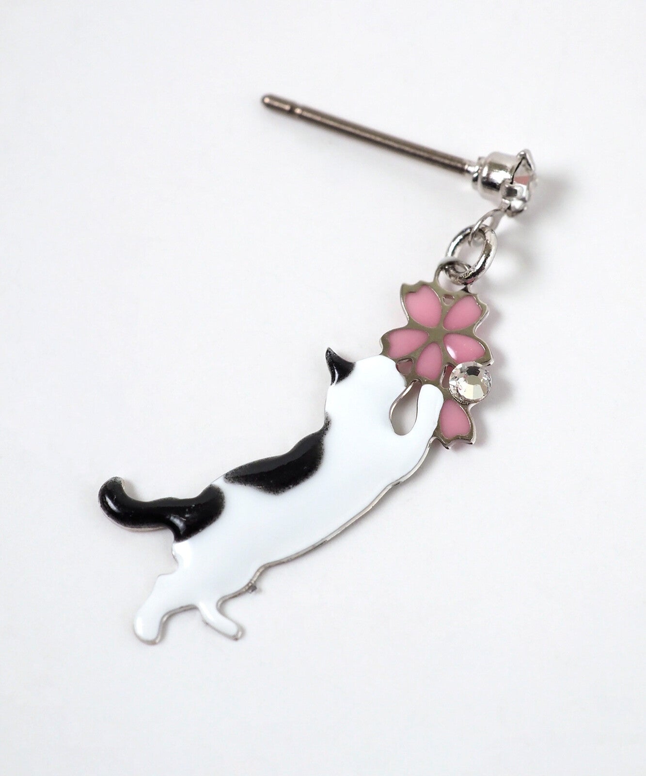 Cherry Blossoms Cat Earrings
