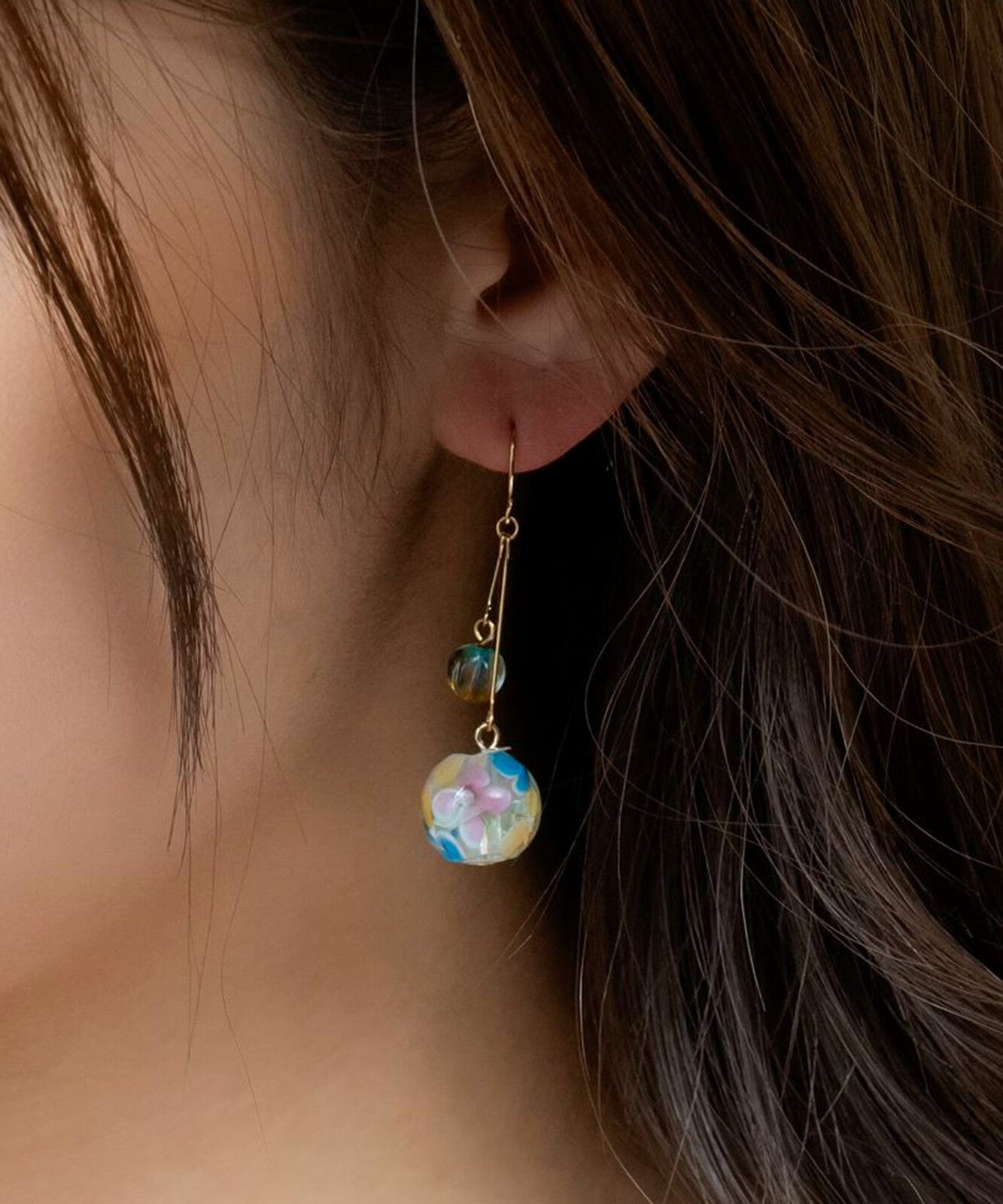 Flower-Patterned Earrings