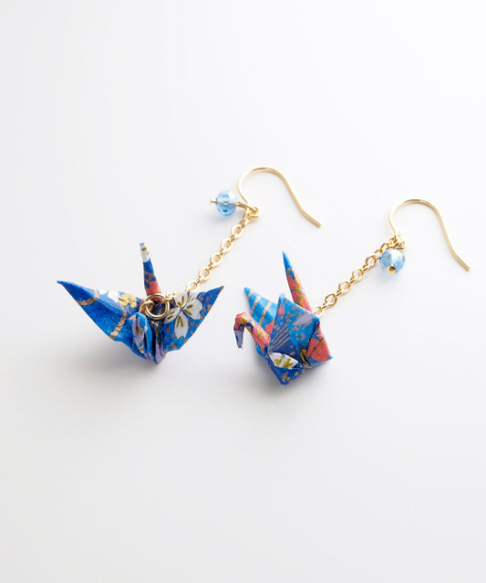 Origami Crane Pierced Earrings