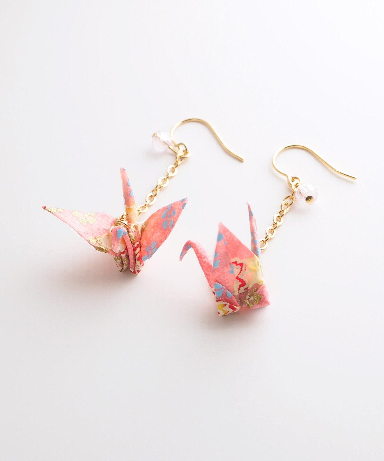 Origami Crane Pierced Earrings