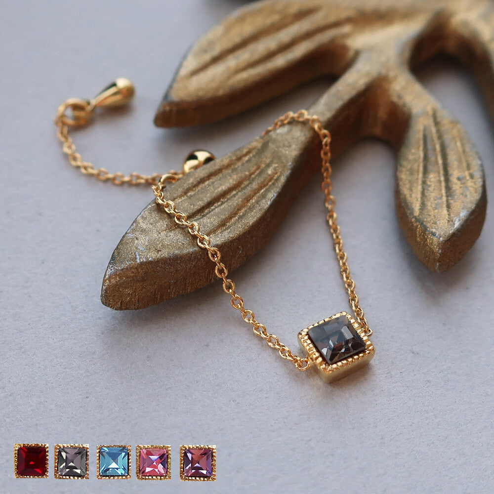 Bijoux stone gold chain ring