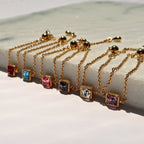 Bijoux stone gold chain ring
