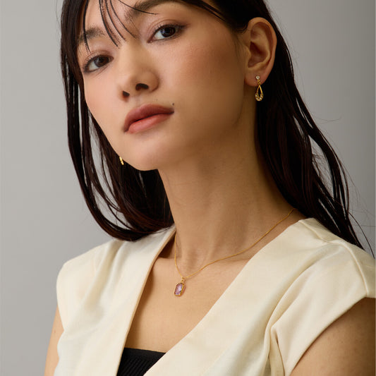 Gold Crystal Pendant Necklace