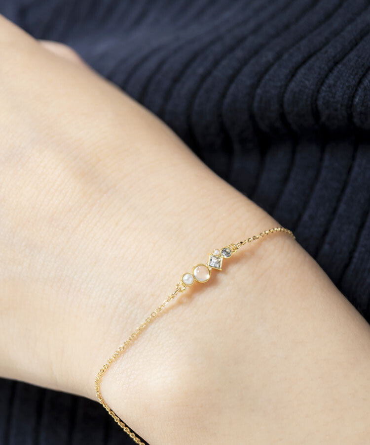 Natural Stone Bijoux Pearls Bracelet
