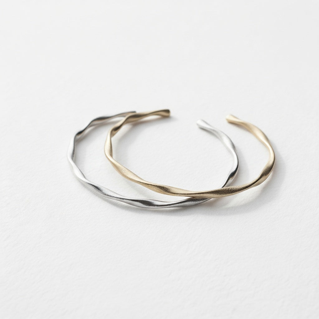 Gold Silver Bangle Bracelet
