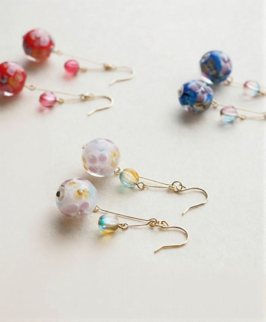 Flower-Patterned Earrings