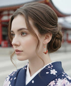 Origami Crane Pierced Earrings