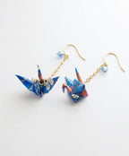 Origami Crane Pierced Earrings
