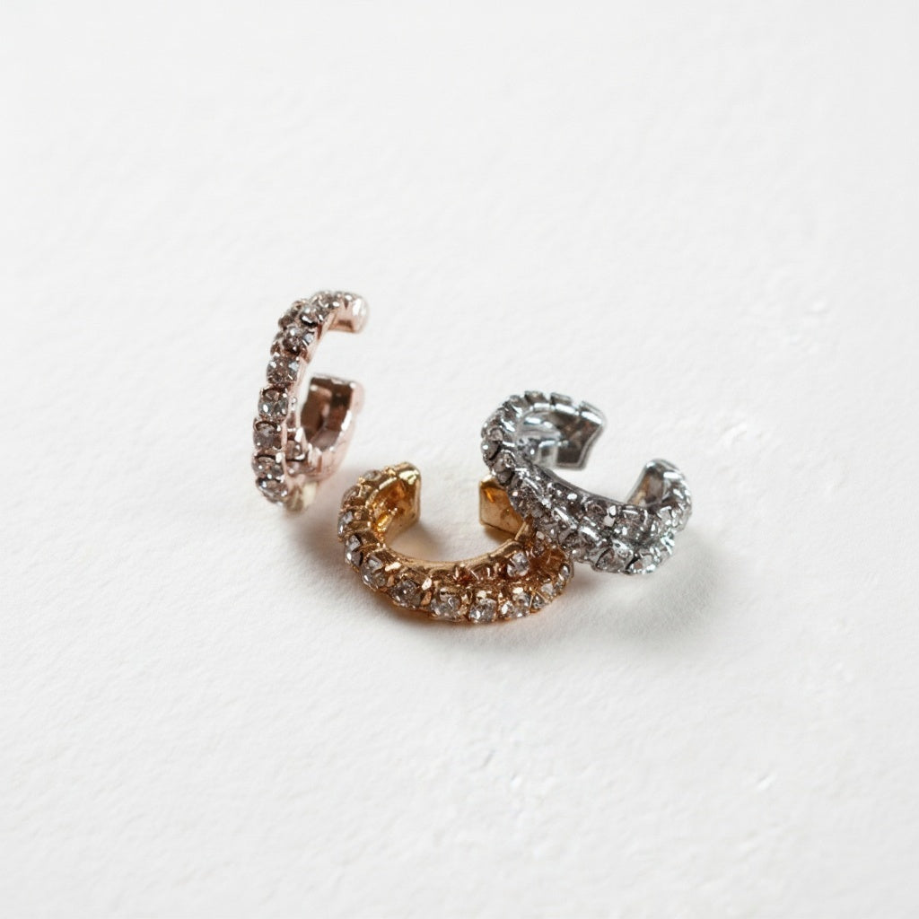 Glamorous double hoop ear cuff