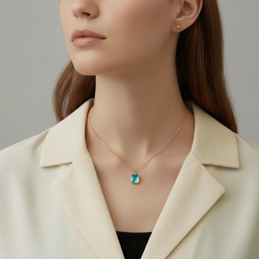 Gold Crystal Pendant