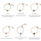 Bijoux stone gold chain ring